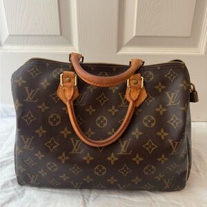 Louis Vuitton Monogram Satchel in Brown and Tan